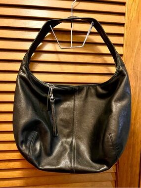 Coach Ergo Black Leather large shoulder hobo Bag